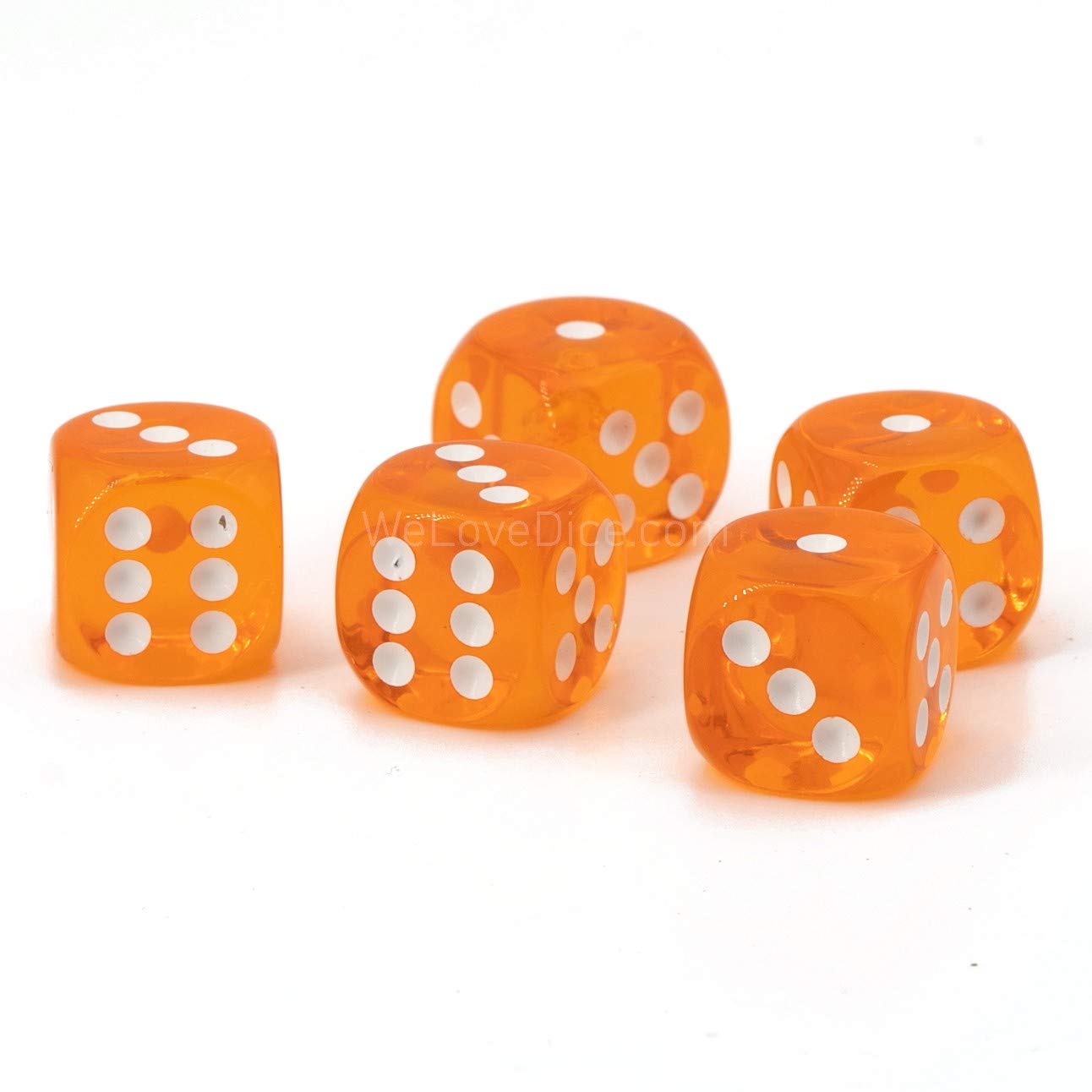 Amazon | WeLoveDice [ドイツ製] サイコロ ダイス 6面 5個 16mm クリア